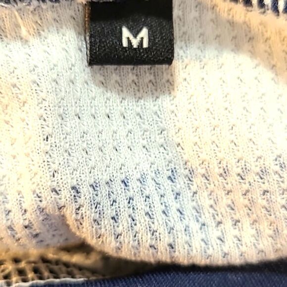 Purple, Navy with White Stripe Hoodie Top, Size Medium - Picture 6 of 7